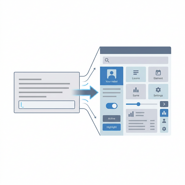 极简 2D 矢量图，从一段纯文本对话流展成带交互面板的用户界面组件，概念为 MCP Apps 升级